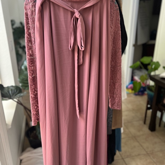 Shein Blush Pink Two Piece Lace Top and Skirt - Picture 4 of 5